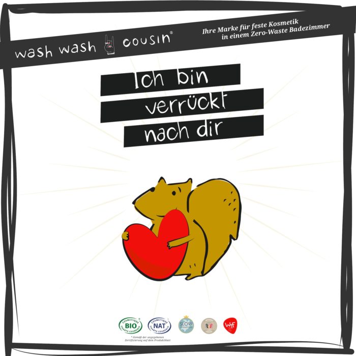 Geschenkkarte Naturkosmetik Wash Wash Cousin