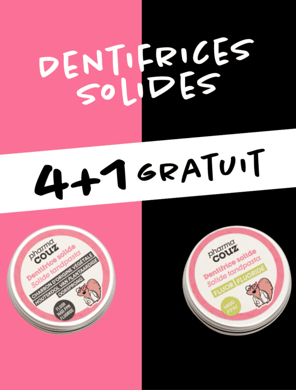 4 + 1 Fluoride & Whitening Solid Toothpaste Pack Wash Wash Cousin