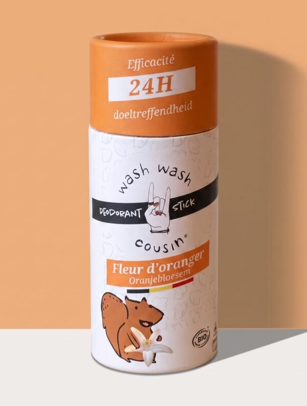 Déodorant stick solide fleur d'oranger Wash Wash Cousin