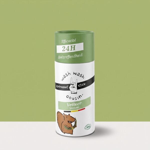 Déodorant stick solide vétiver et citron vert, efficacité 24h