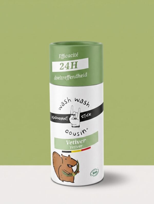 Déodorant stick solide vétiver et citron vert, efficacité 24h
