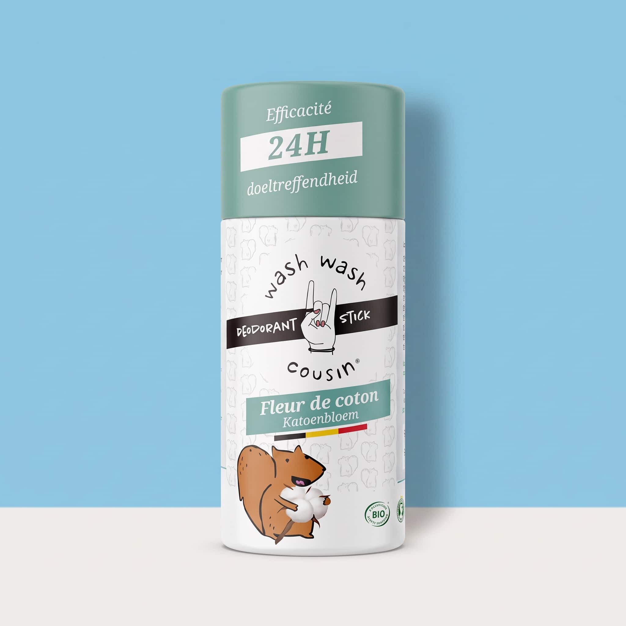 Déodorant stick solide fleur de coton Wash Wash Cousin