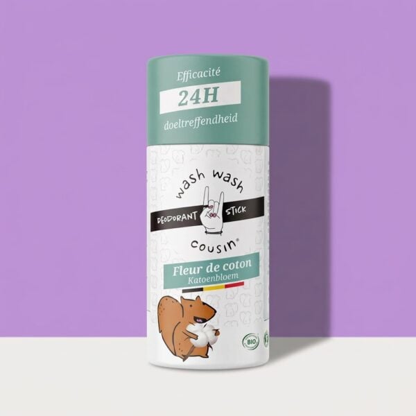 Déodorant stick solide enfant dès 10 ans Wash Wash Cousin