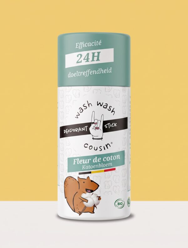 Déodorant stick enfant Déodorant stick solide enfant fleur de coton Wash Wash Cousin